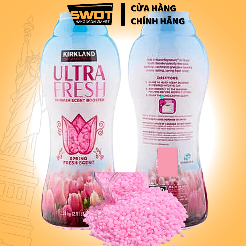 Viên xả vải Kirkland Ultra Fresh Mỹ 1.3Kg, Hạt xả vải thơm quần áo, hương thơm Mỹ, lưu hương bền lâu