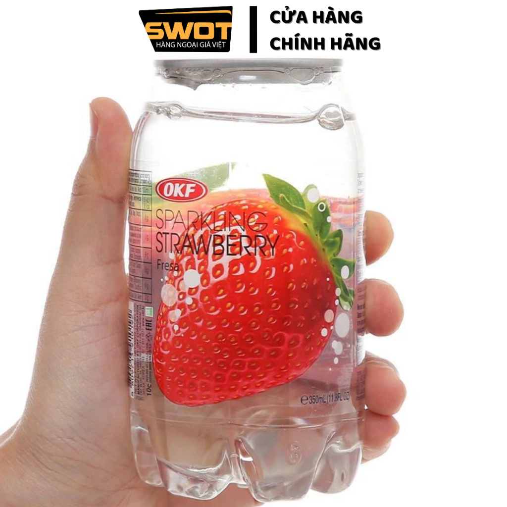 Soda trái cây OKF Hàn Quốc 350ml nhiều vị, Nước ngọt có ga thơm ngon tuyệt vị, trái cây tự nhiên