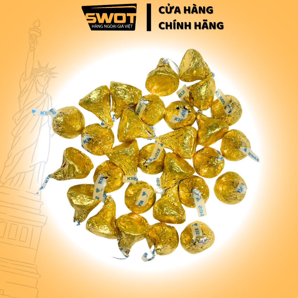 Socola Hershey's Kisses Mỹ mix nhiều vị thơm ngon DATE MỚI, Chocolate Mỹ vị đắng vừa, không ngọt gắt