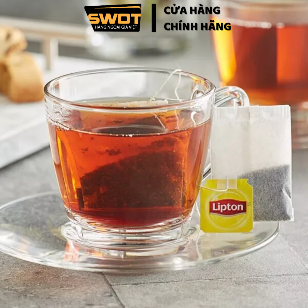 Trà túi lọc Lipton Nhãn Vàng Indonesia 25 Gói 2g, Trà Lipton Yellow Label hộp 25 gói thơm ngon