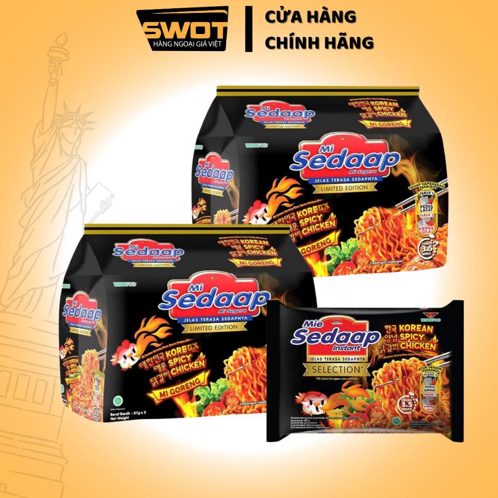 Combo 10 gói Mì cay SEDAAP Indonesia nhiều vị, Mỳ xào, Mì khô thơm ngon hảo hạng, cay ngon đậm vị