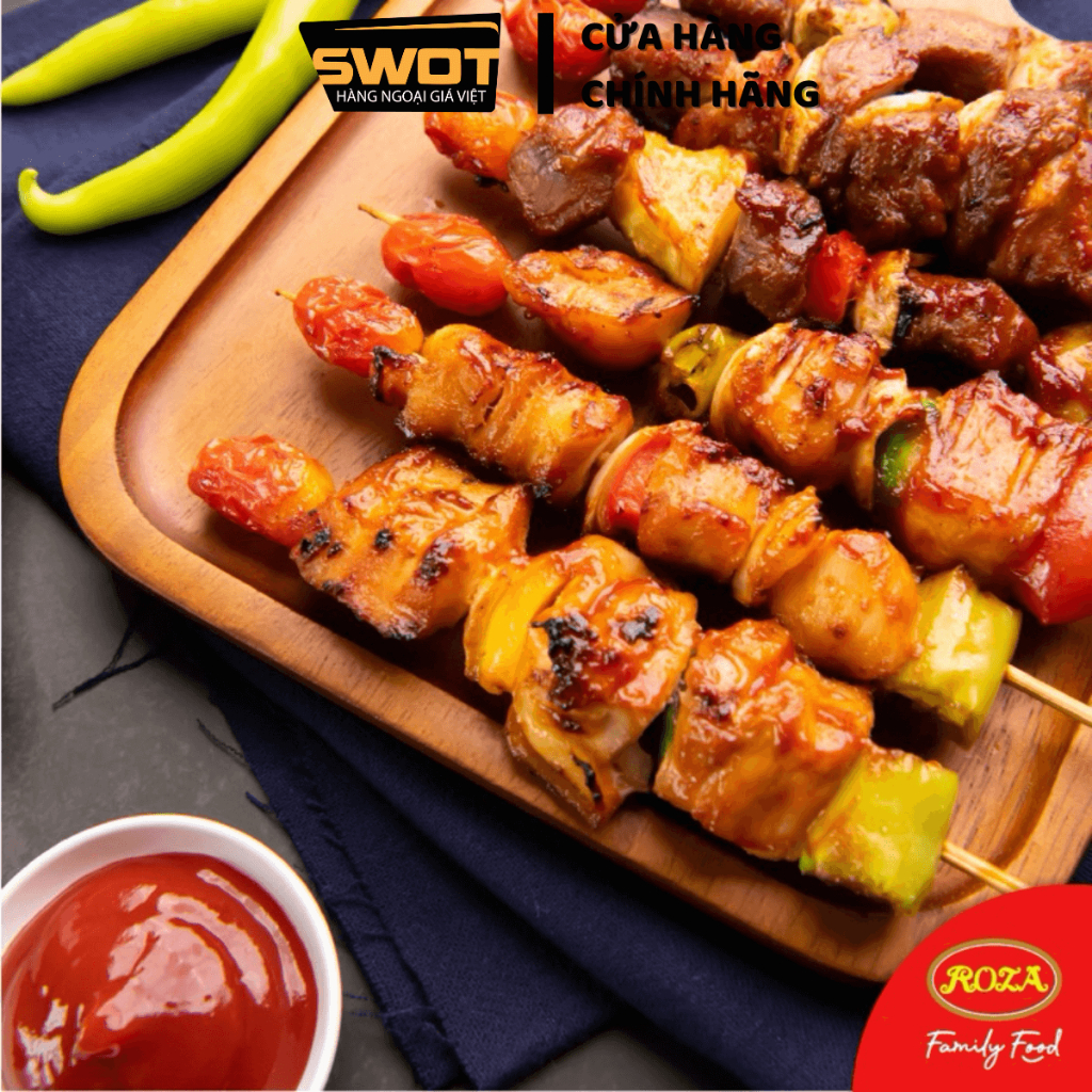 Tương ớt, Tương cà Roza Thái Lan 200g, Tướng ớt & Tương cà chai thủy tinh cao cấp, thơm ngon đậm vị