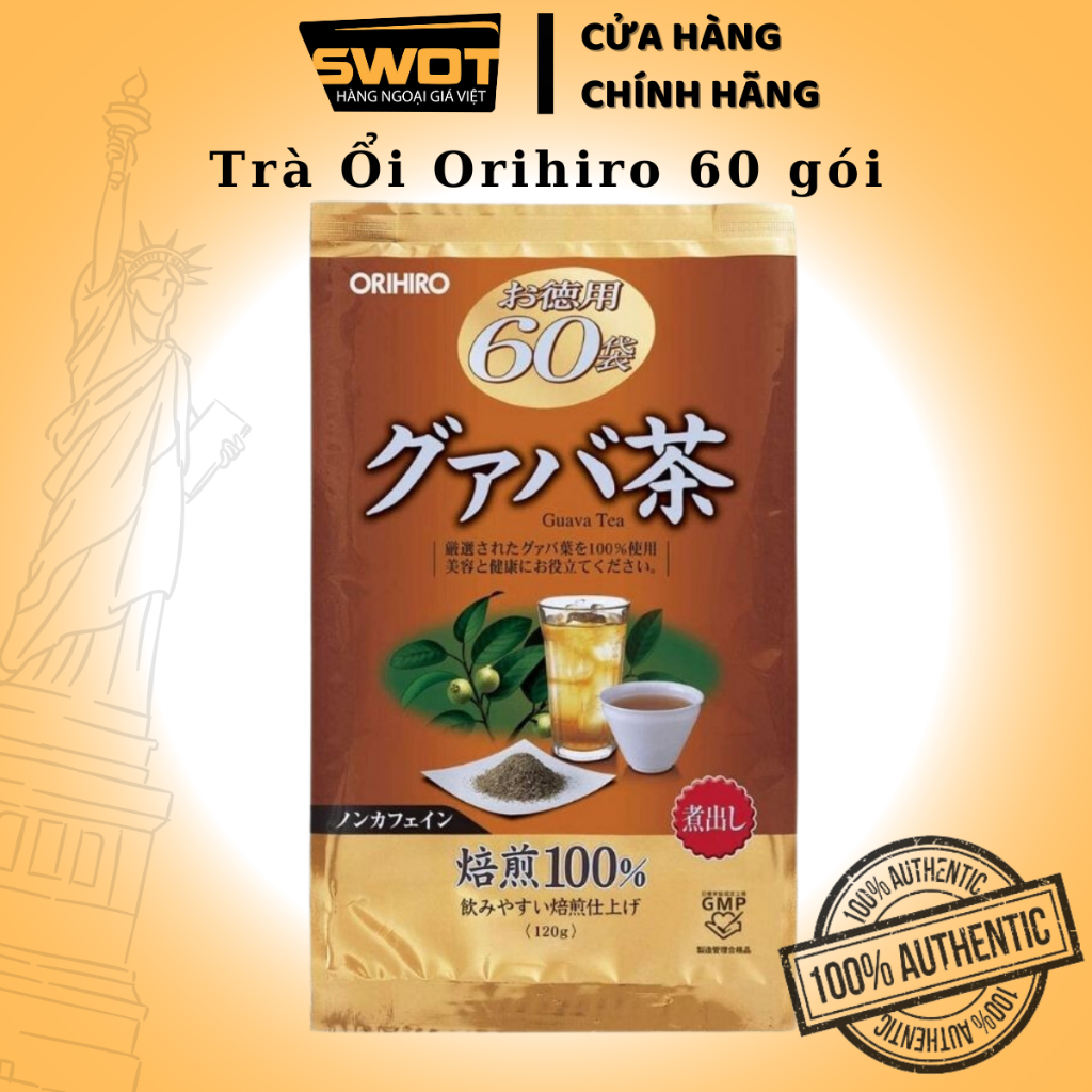 Trà Orihiro Genpi Nhật nhiều vị 60 gói x 3g, Trà thanh lọc hỗ trợ giảm mỡ thừa, thanh nhiệt thải độc