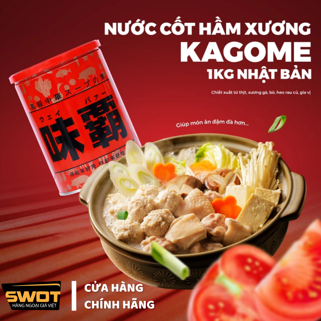Nước cốt hầm xương HIROSHI Nhật Bản 1Kg, Nước hầm xương nội địa Nhật thơm ngon thượng hạng, bổ dưỡng