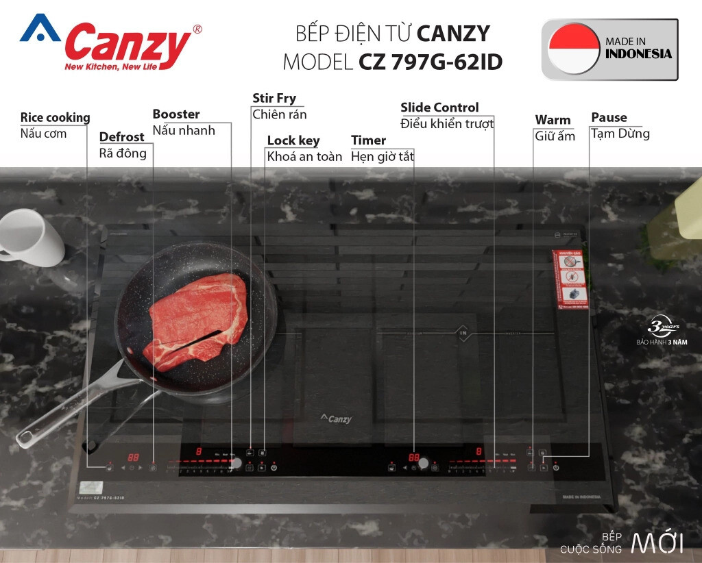 Bếp Từ Canzy CZ 797G-62ID