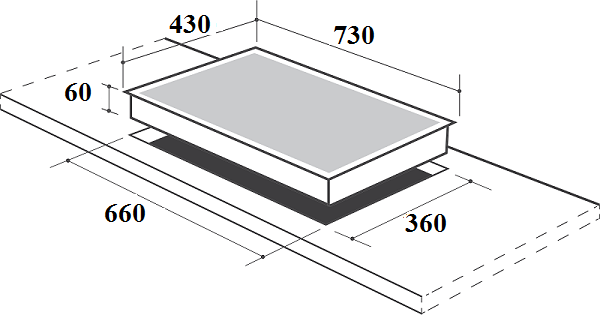 Bếp Gas Âm Canzy CZ 662