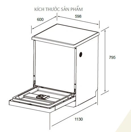 Máy Rửa Bát Canzy CZ WSG14PTC