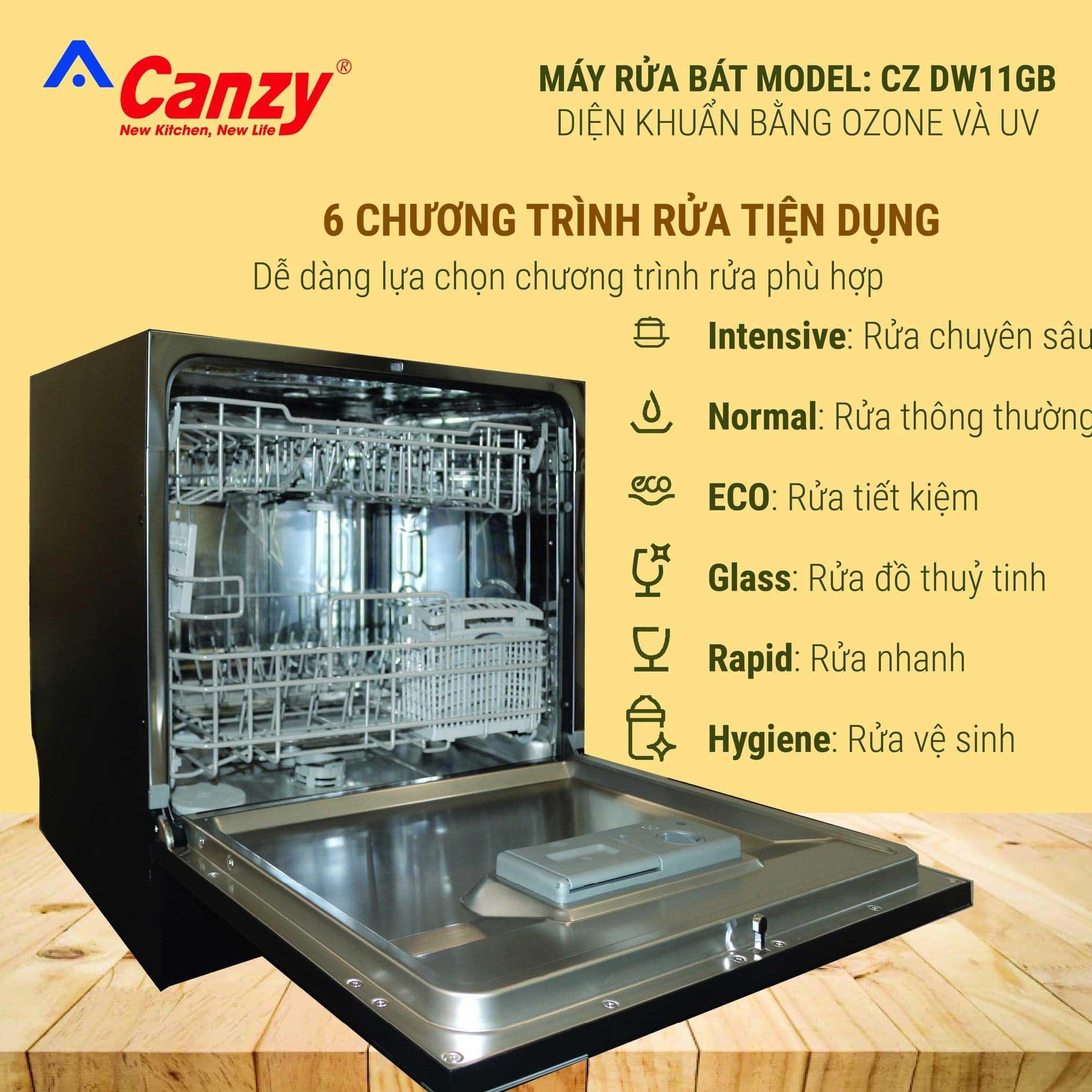 Máy Rửa Bát Canzy CZ DW11GB