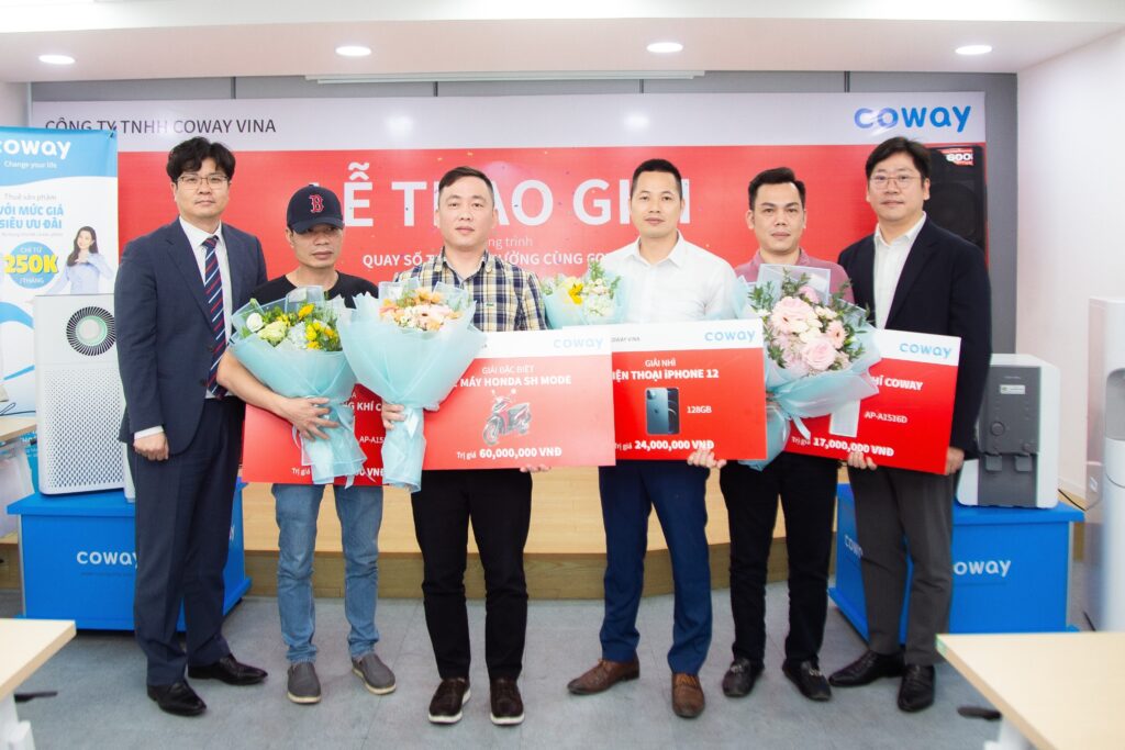 LỄ TRAO GIẢI CHƯƠNG TRÌNH QUAY SỐ TRÚNG THƯỞNG CÙNG COWAY VINA