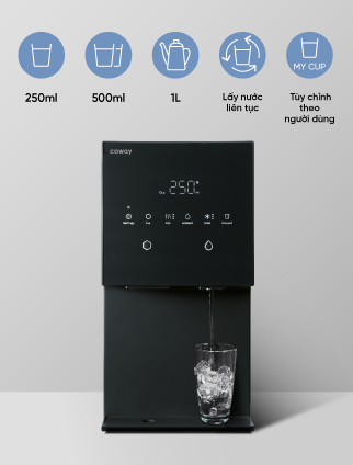 Tùy chỉnh trích xuất 5 mức dung tích nước<br> Tiện lợi và linh hoạt