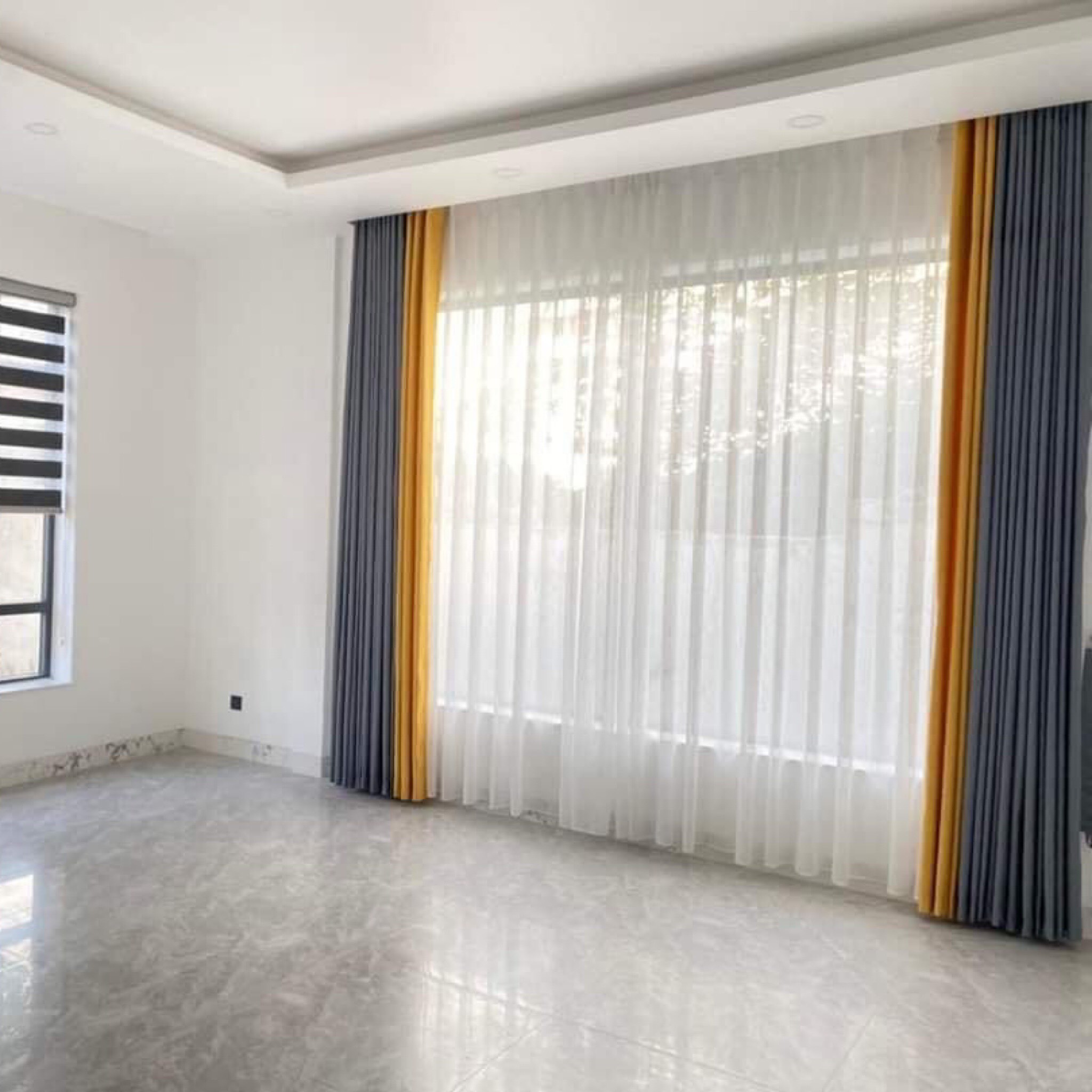 Màn vải gấm cách tân + voan Hàn Quốc