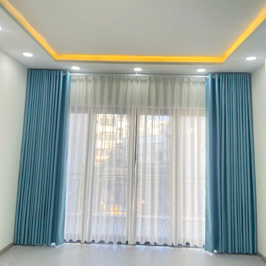 Rèm vải chống nắng Hàn Quốc - XANH NGỌC