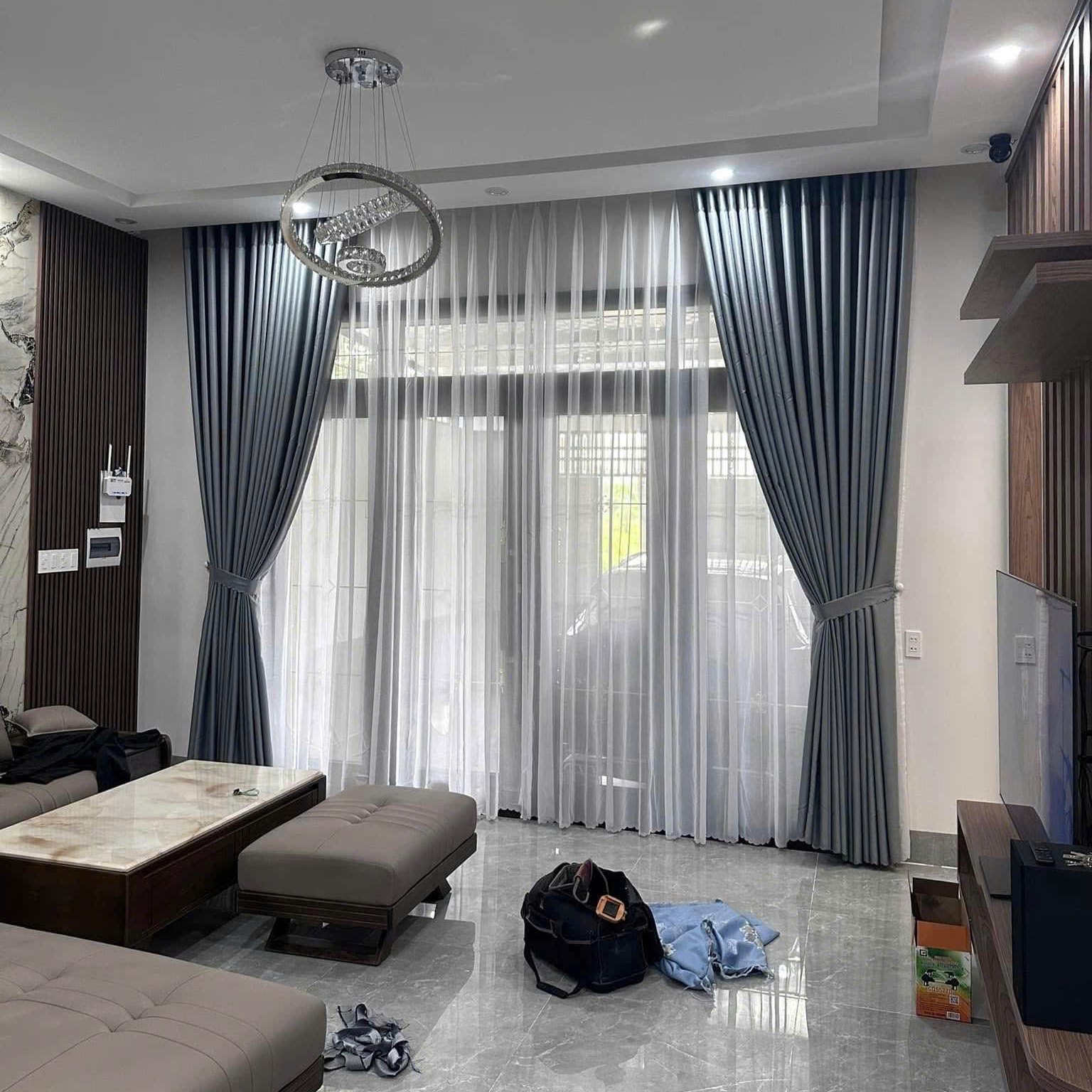 Rèm vải 2 lớp cho căn hộ gia đình