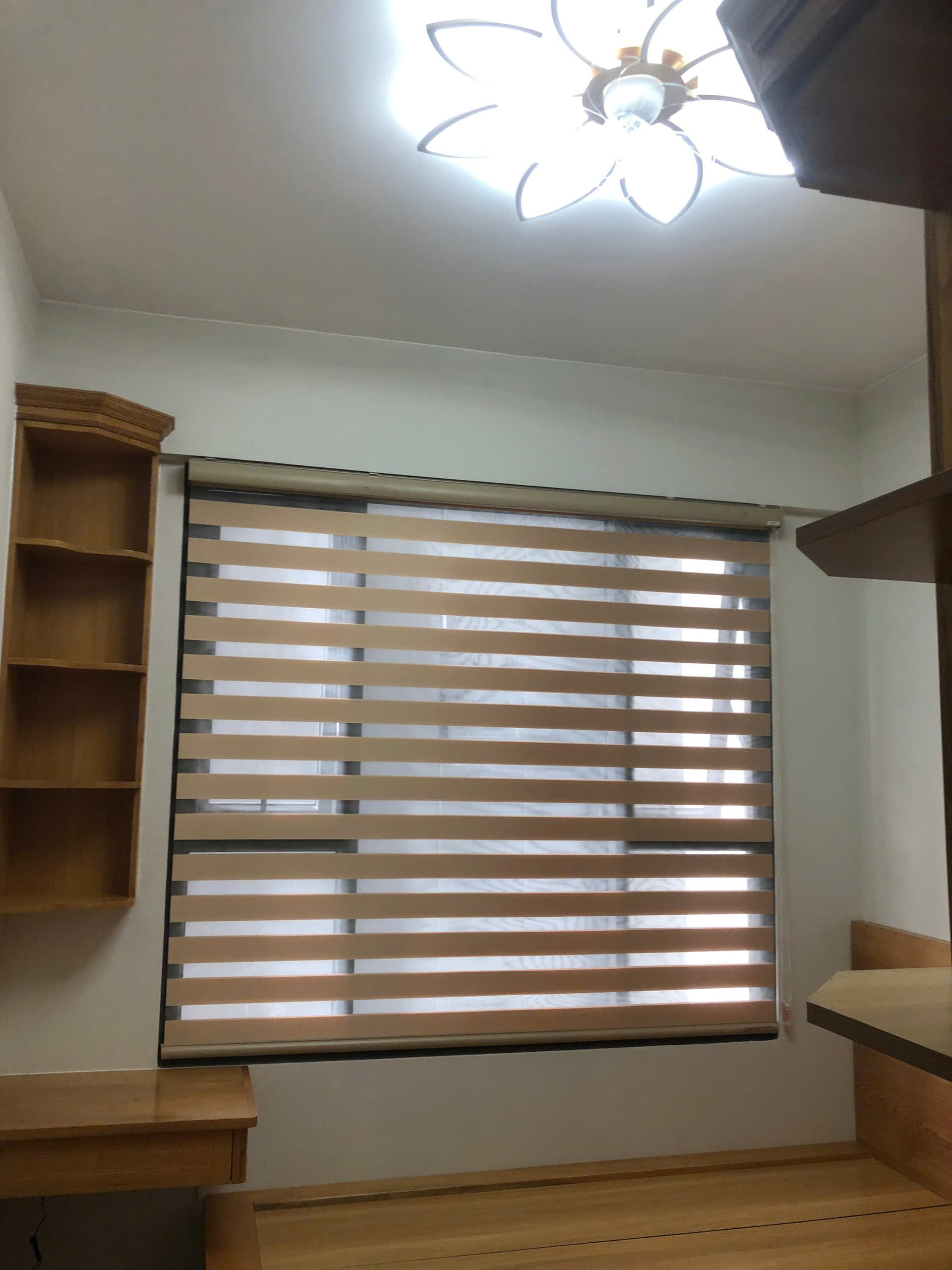 Rèm cầu vồng Hàn Quốc cao cấp - Màu kem
