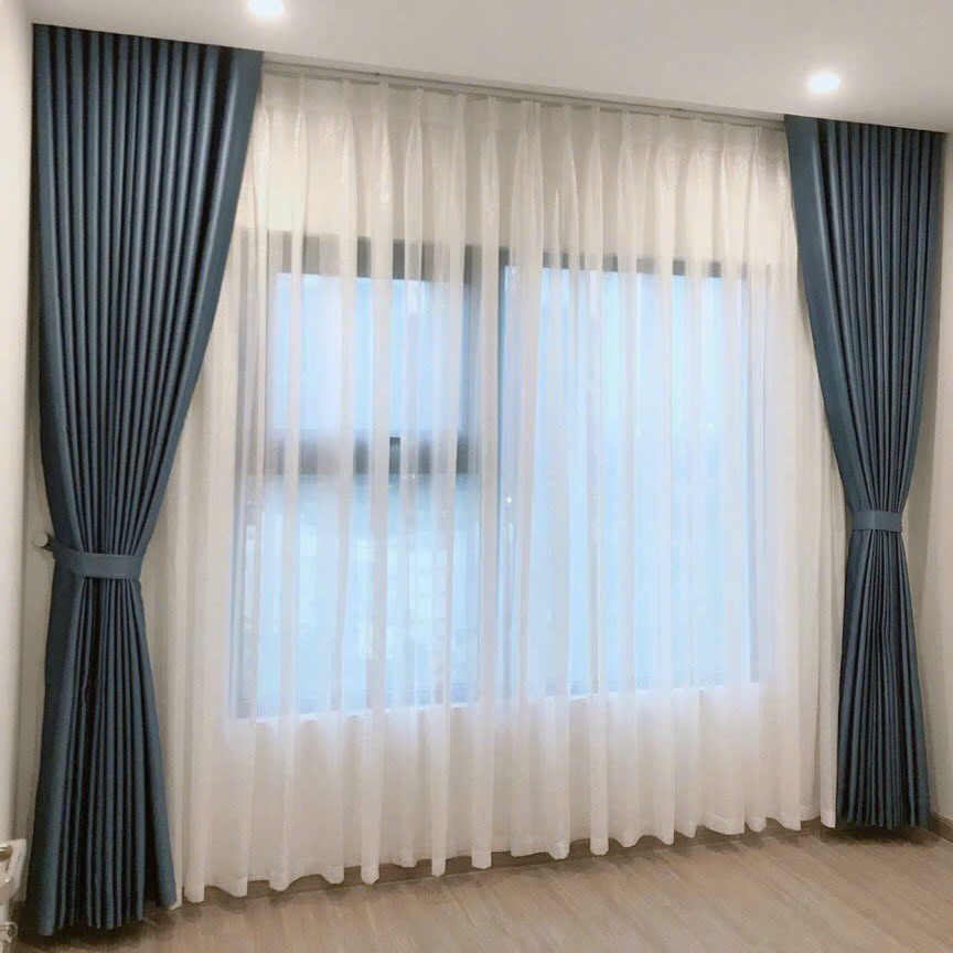 Rèm vải cản sáng Hàn Quốc + Voan trắng