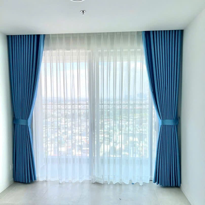 Màn vải chống nắng Hàn Quốc - xanh nước biển