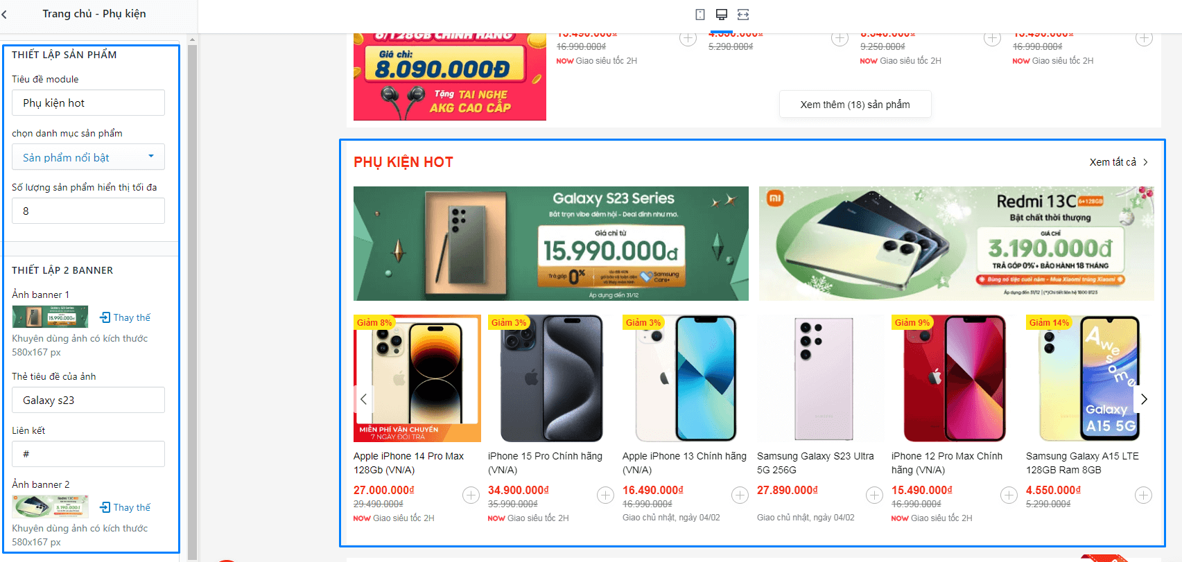 Tính năng theme Ego Mobile