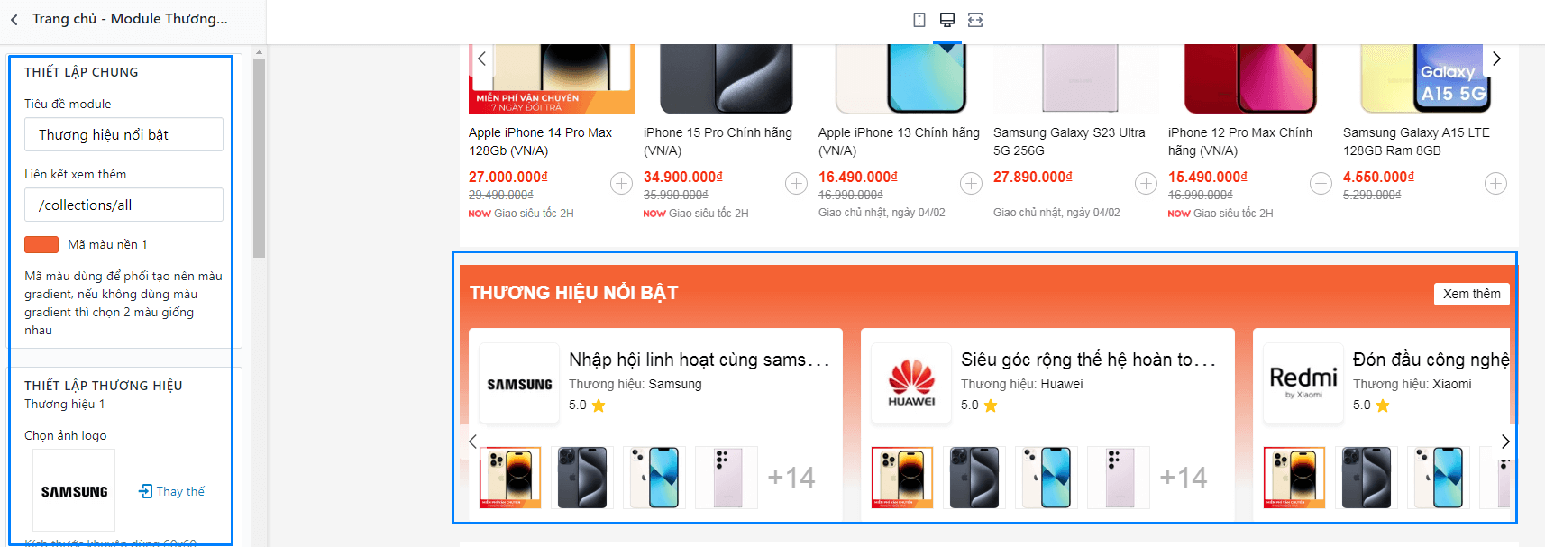 Tính năng theme Ego Mobile