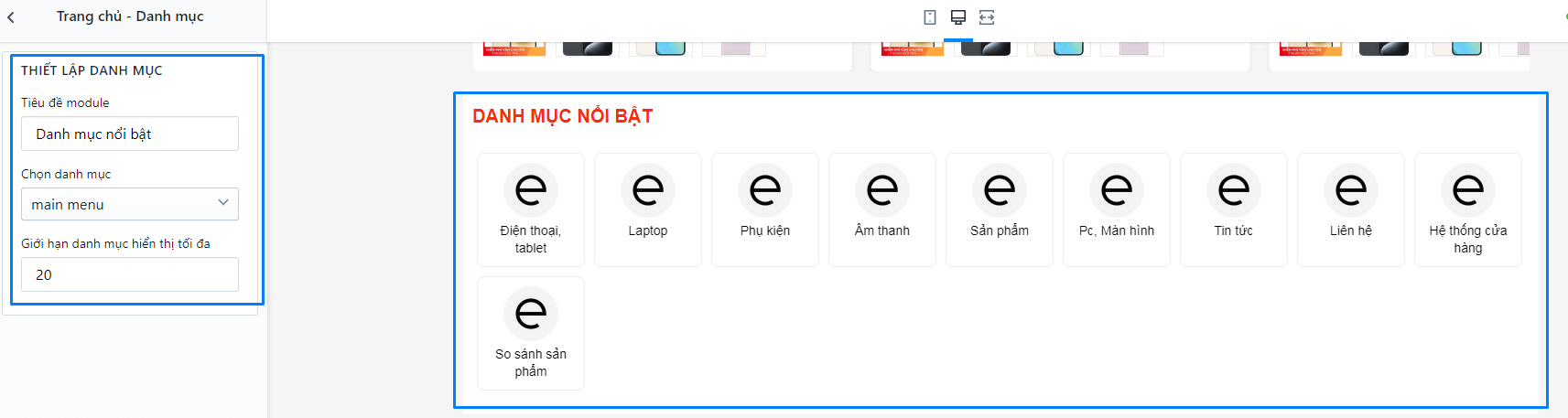 Tính năng theme Ego Mobile