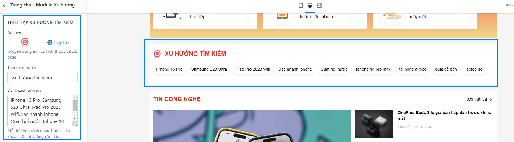 Tính năng theme Ego Mobile