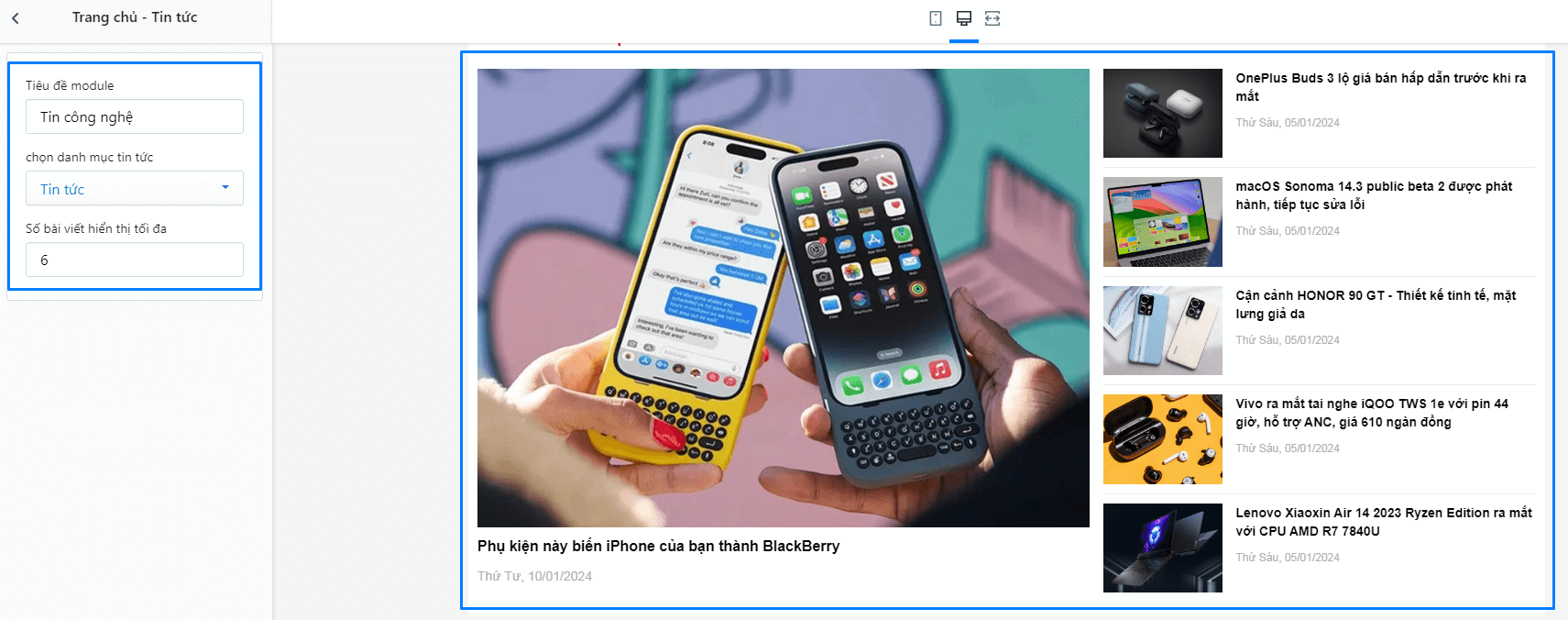 Tính năng theme Ego Mobile