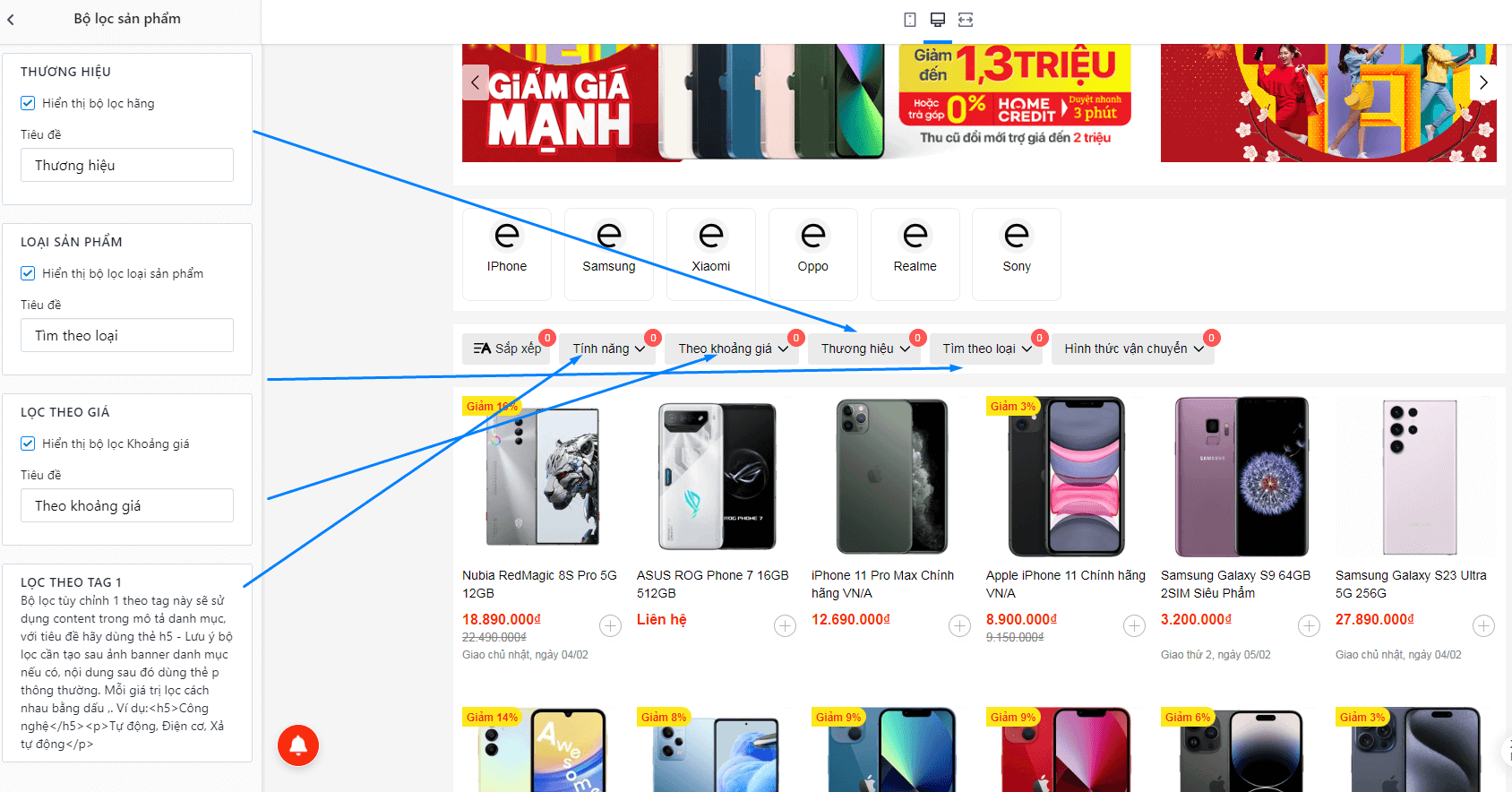 Tính năng theme Ego Mobile