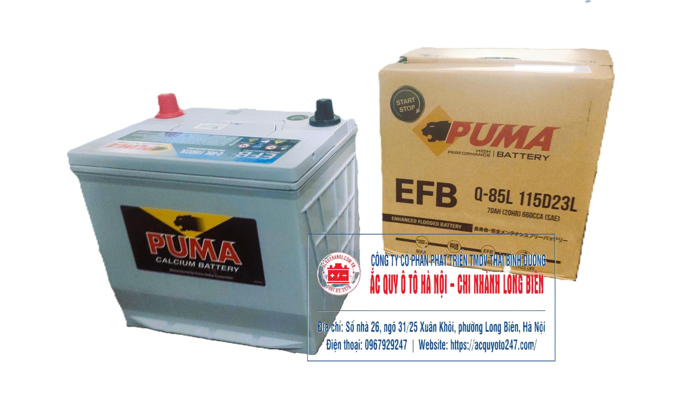 Ắc quy Puma Q85L.115D23L(70AH;660CCA)