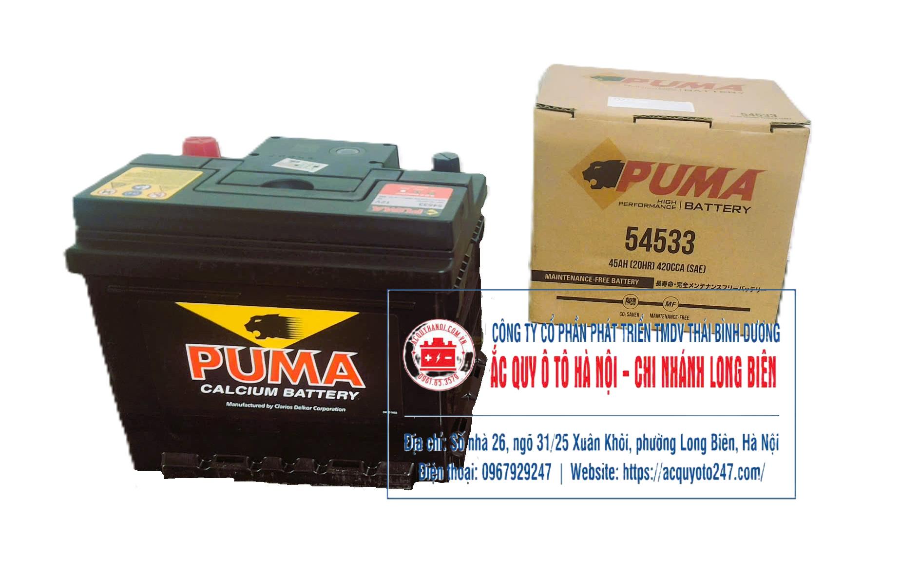 Ắc quy Puma DIN54533(45AH;420CCA)