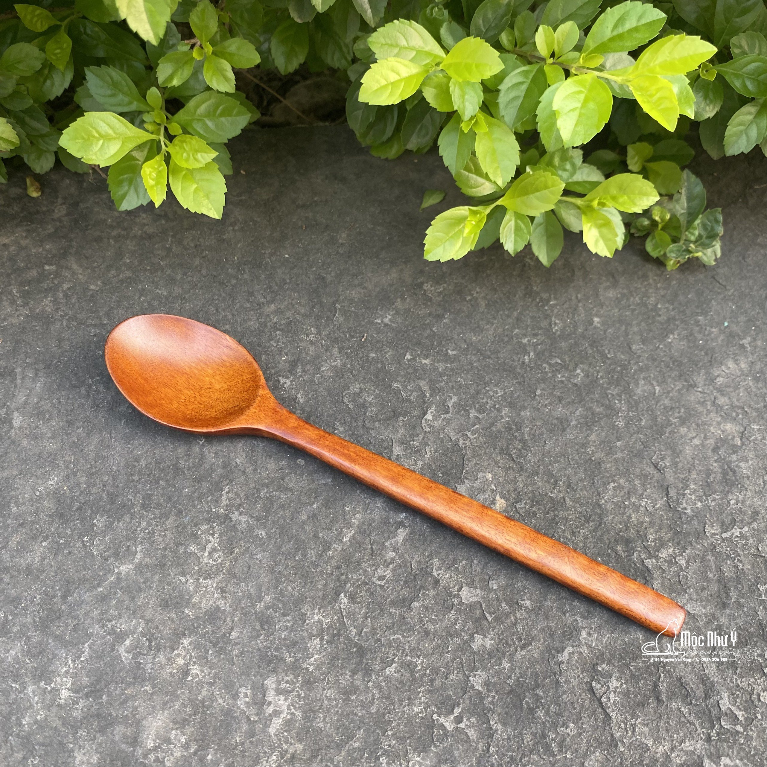 Thìa ăn gỗ Nhãn (size to) xuất khẩu