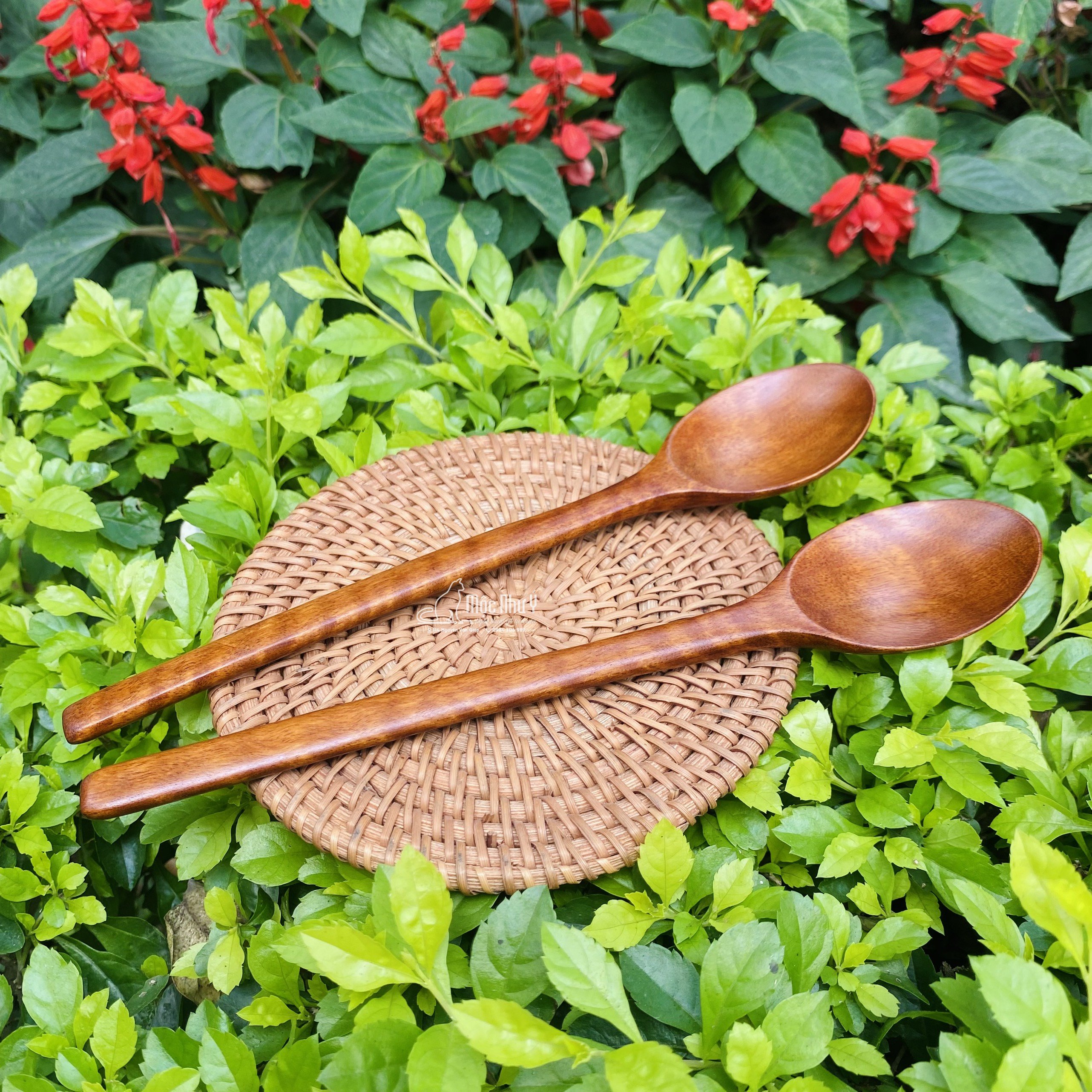 Thìa ăn gỗ Nhãn (size to) xuất khẩu