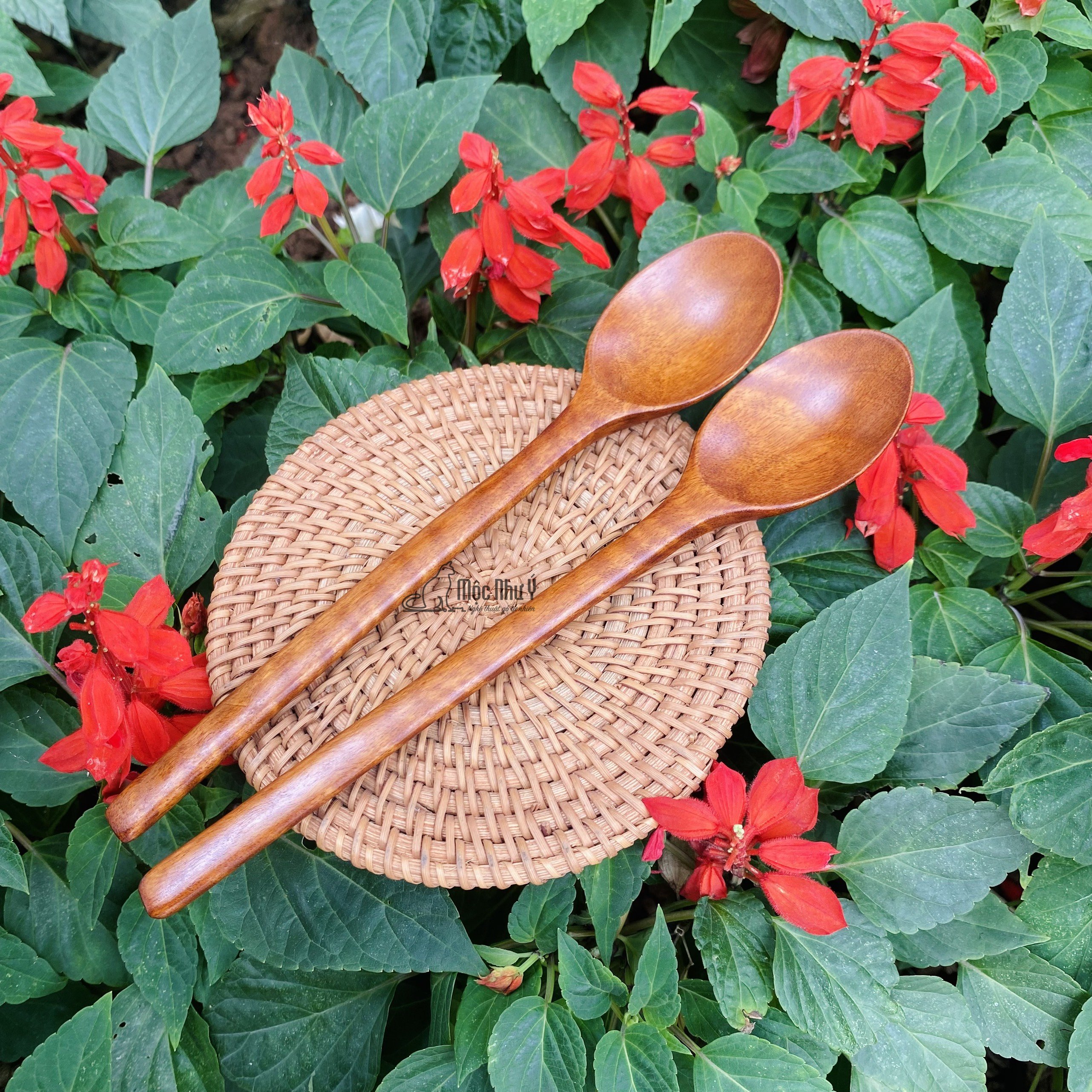 Thìa ăn gỗ Nhãn (size to) xuất khẩu