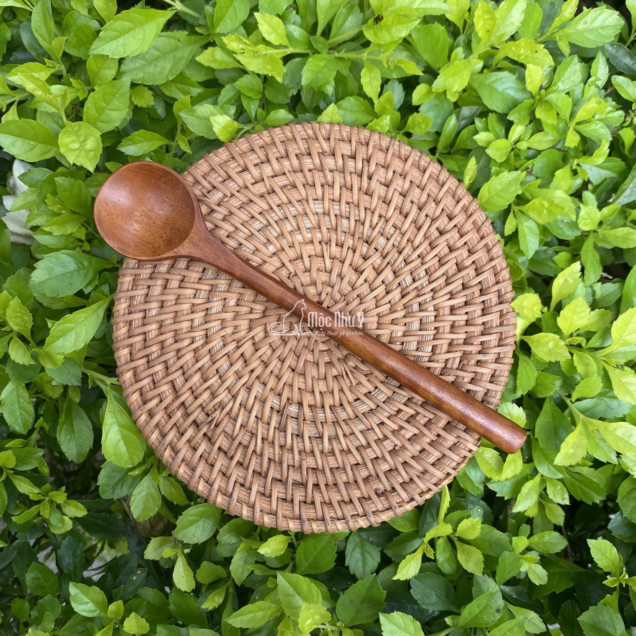 Thìa tròn cafe gỗ Nhãn (size ngắn) xuất khẩu