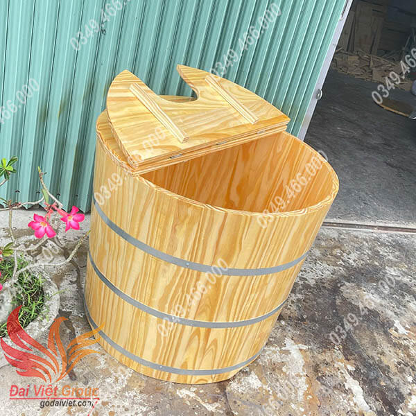 Bồn tắm gỗ thông tròn giá rẻ chất lượng tại xưởng Đại Việt