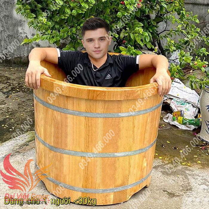 Khám phá ưu điểm của bồn tắm tròn gỗ pơ mu bo viền