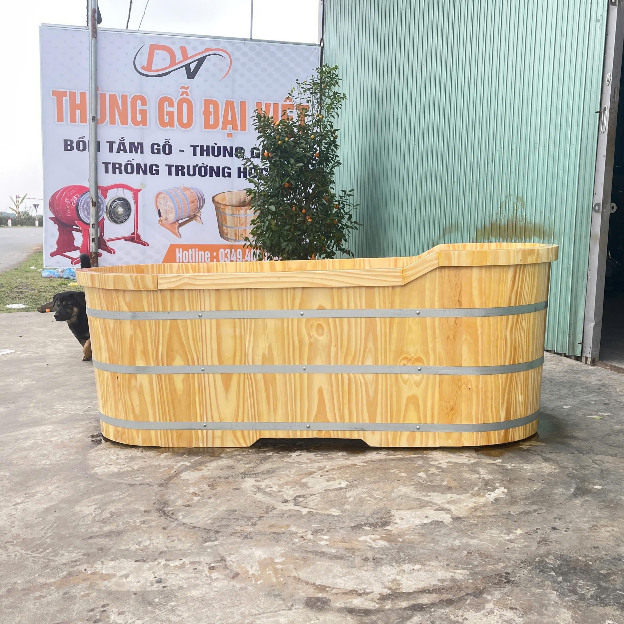 Bồn Ngâm Người Bằng Gỗ