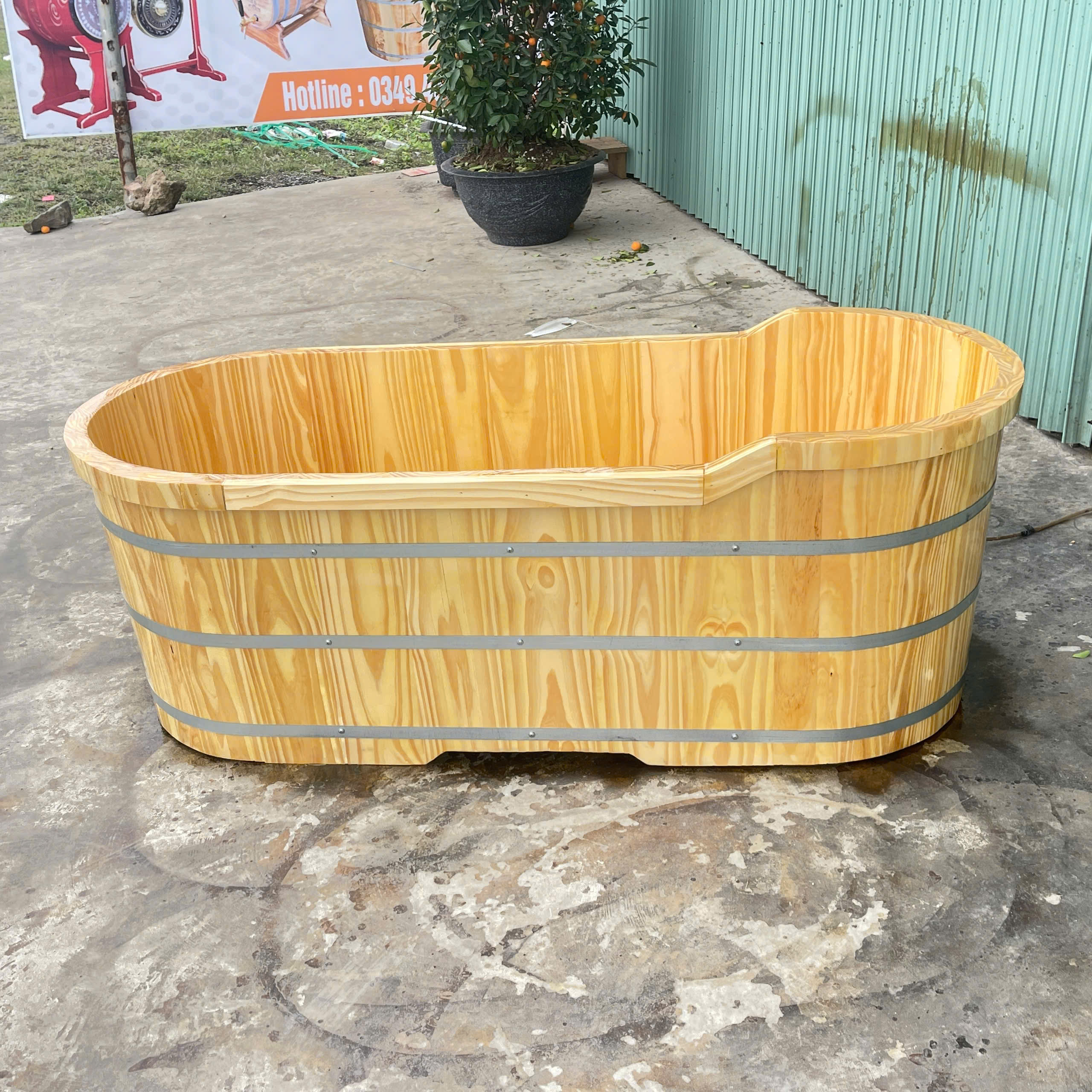 Bồn Ngâm Người Bằng Gỗ