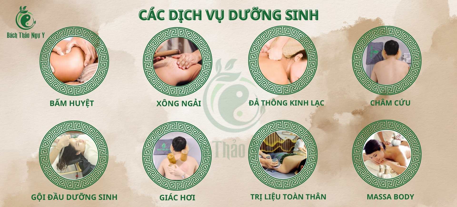 CÁC DỊCH VỤ DƯỠNG SINH ĐÔNG Y TẠI  BÁCH THẢO NGỰ Y