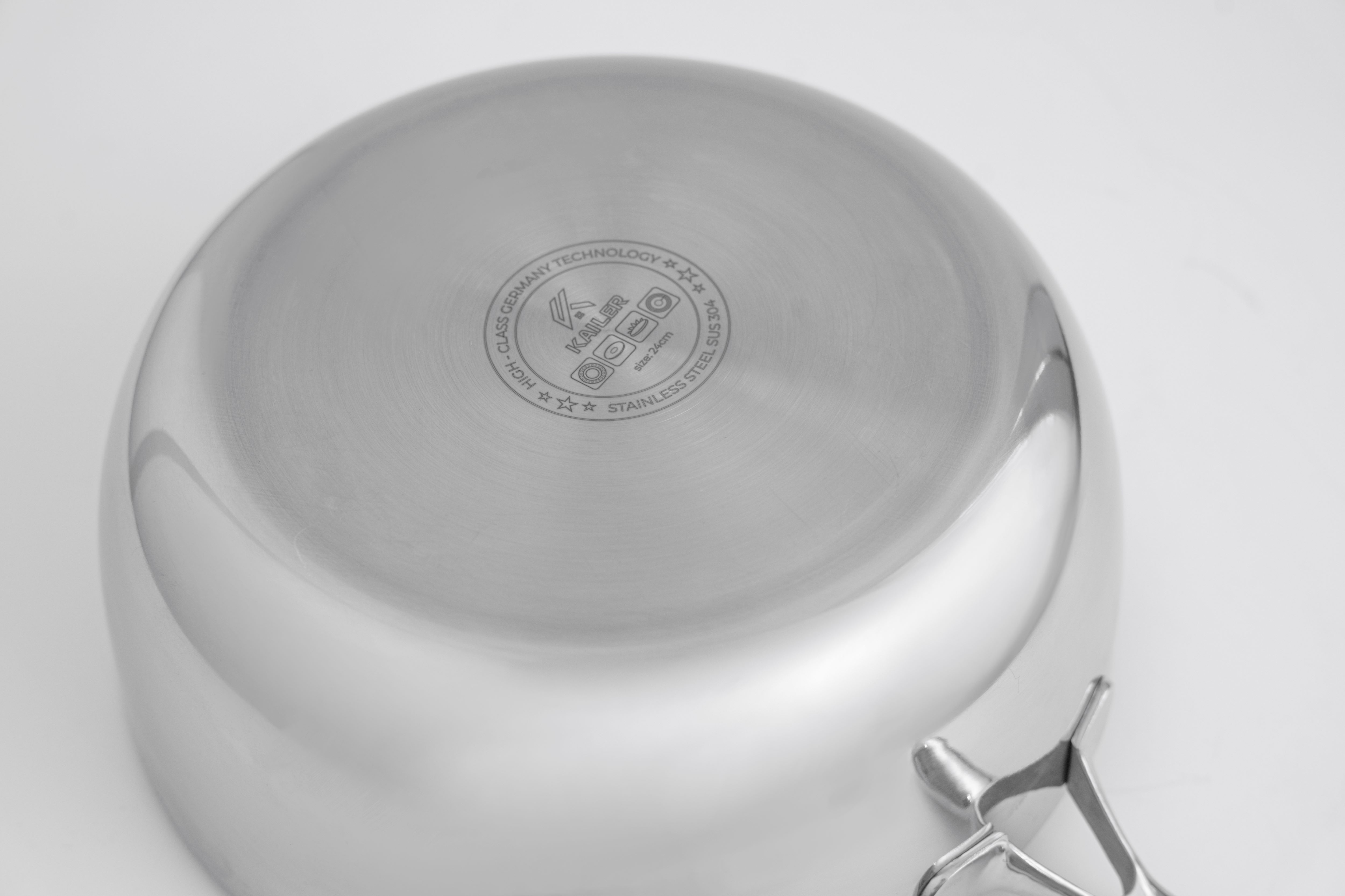 Chảo sâu lòng inox Kailer size 22cm (20c/t), KL-2208