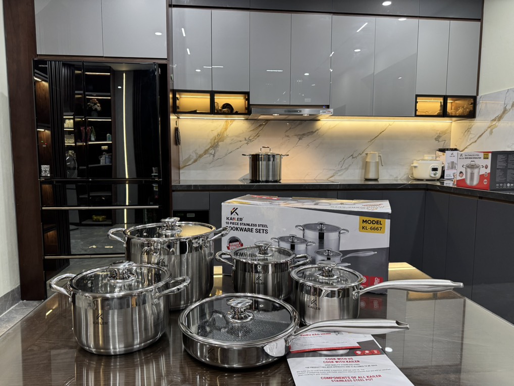 Bộ nồi inox 5 món kailer; KL-6667