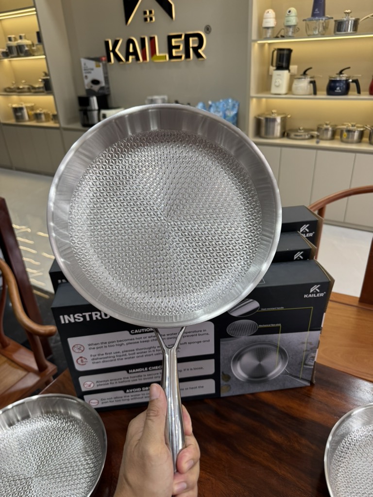 Chảo inox vân hoa Kailer, KL-V28