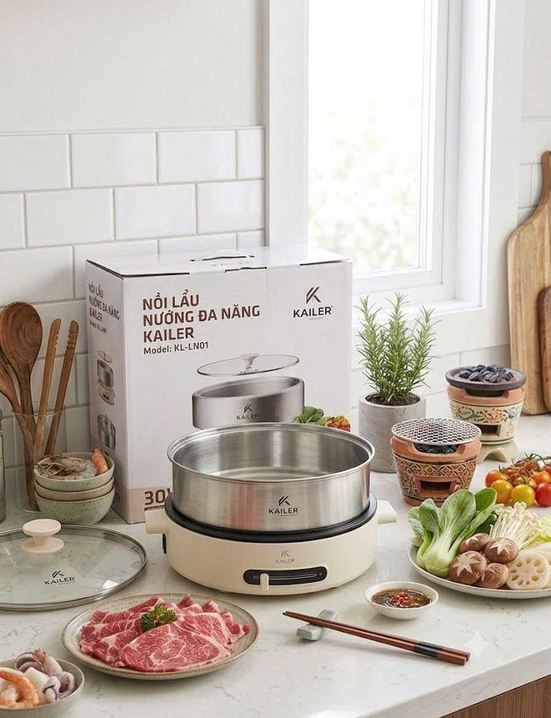 NỒI LẨU - NƯỚNG ĐA NĂNG KAILER KL-LN01