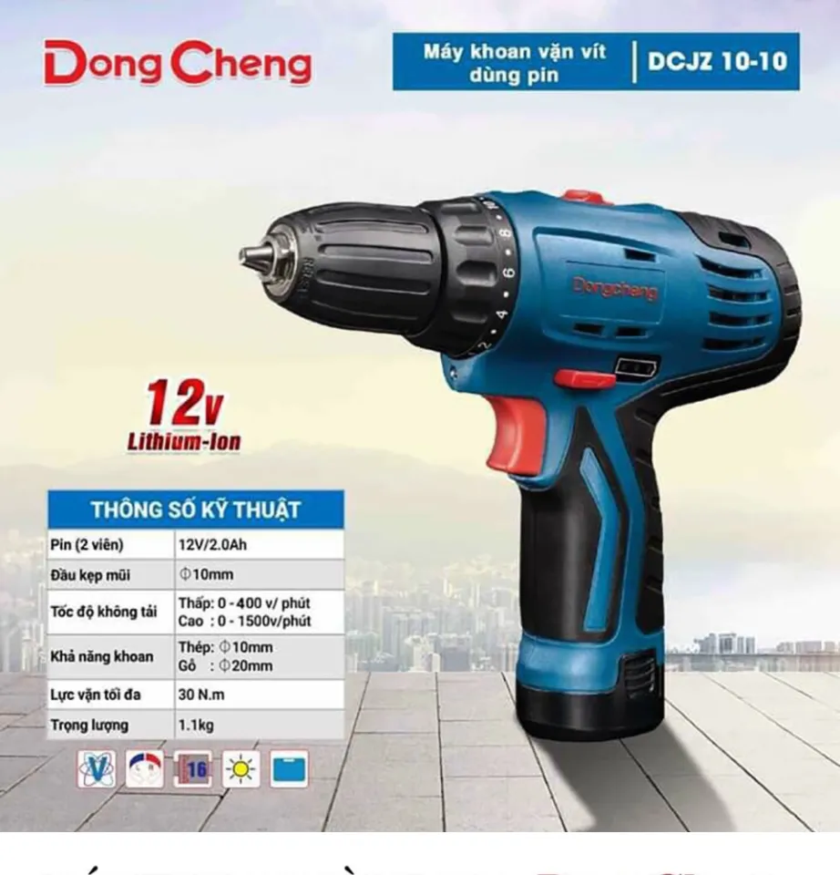 Máy Khoan Pin Dongcheng DCJZ10-10 EK 12V