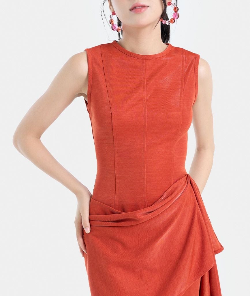 ĐẦM NGẮN KIỂU CHOÀNG KHĂN