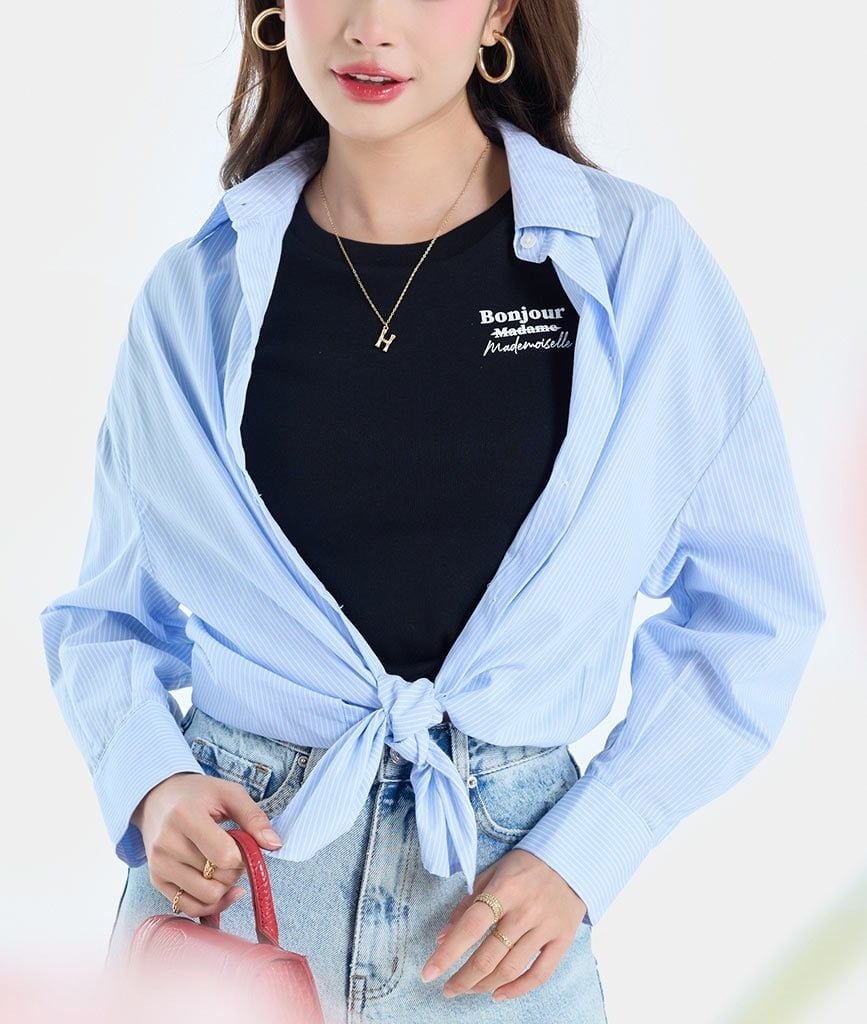 ÁO BABY TEE IN CHỮ BONJOUR