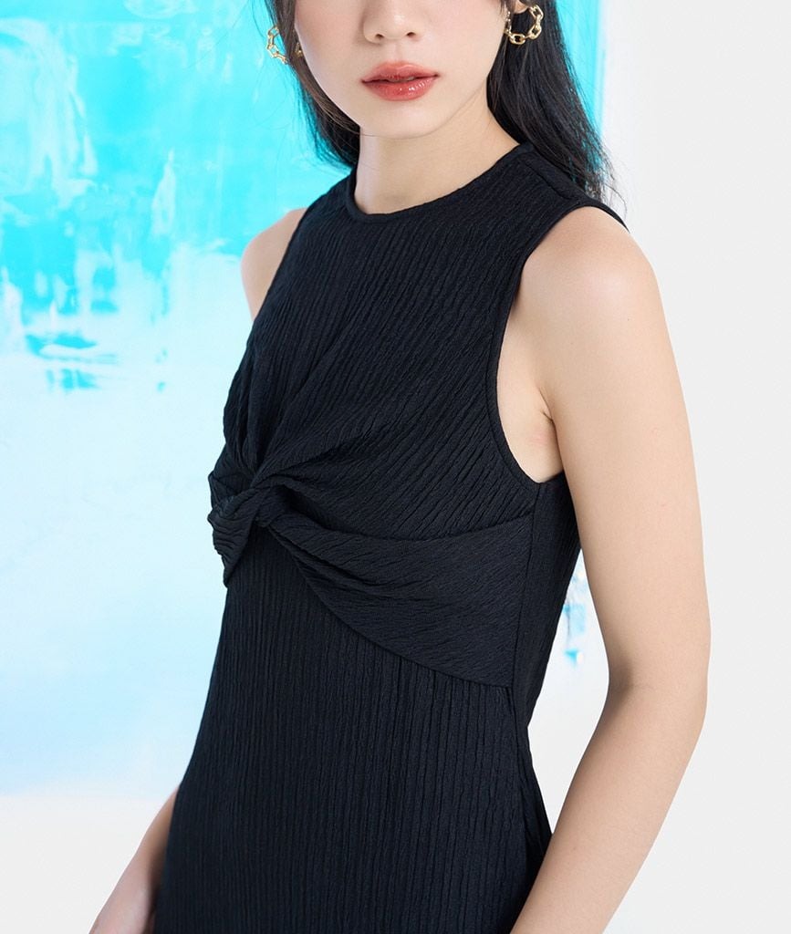 ĐẦM MIDI THUN DỆT KIM XOẮN