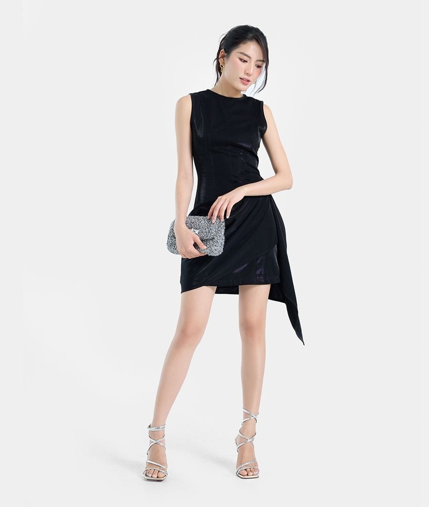 ĐẦM NGẮN KIỂU CHOÀNG KHĂN