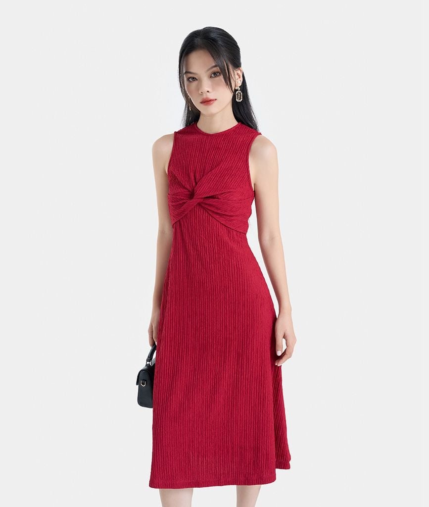 ĐẦM MIDI THUN DỆT KIM XOẮN