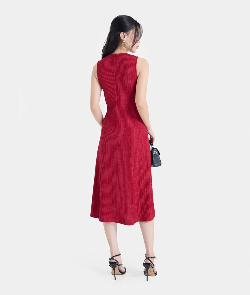 ĐẦM MIDI THUN DỆT KIM XOẮN