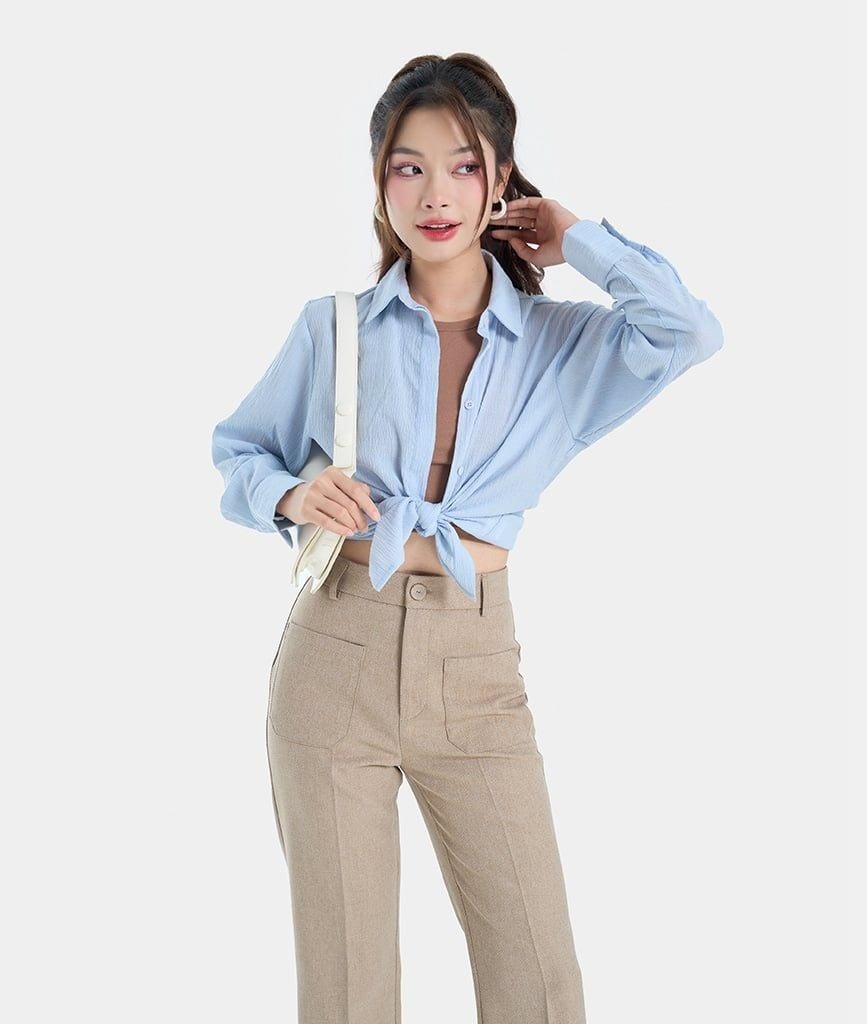 QUẦN TÂY DÁNG FIT TÚI TRƯỚC