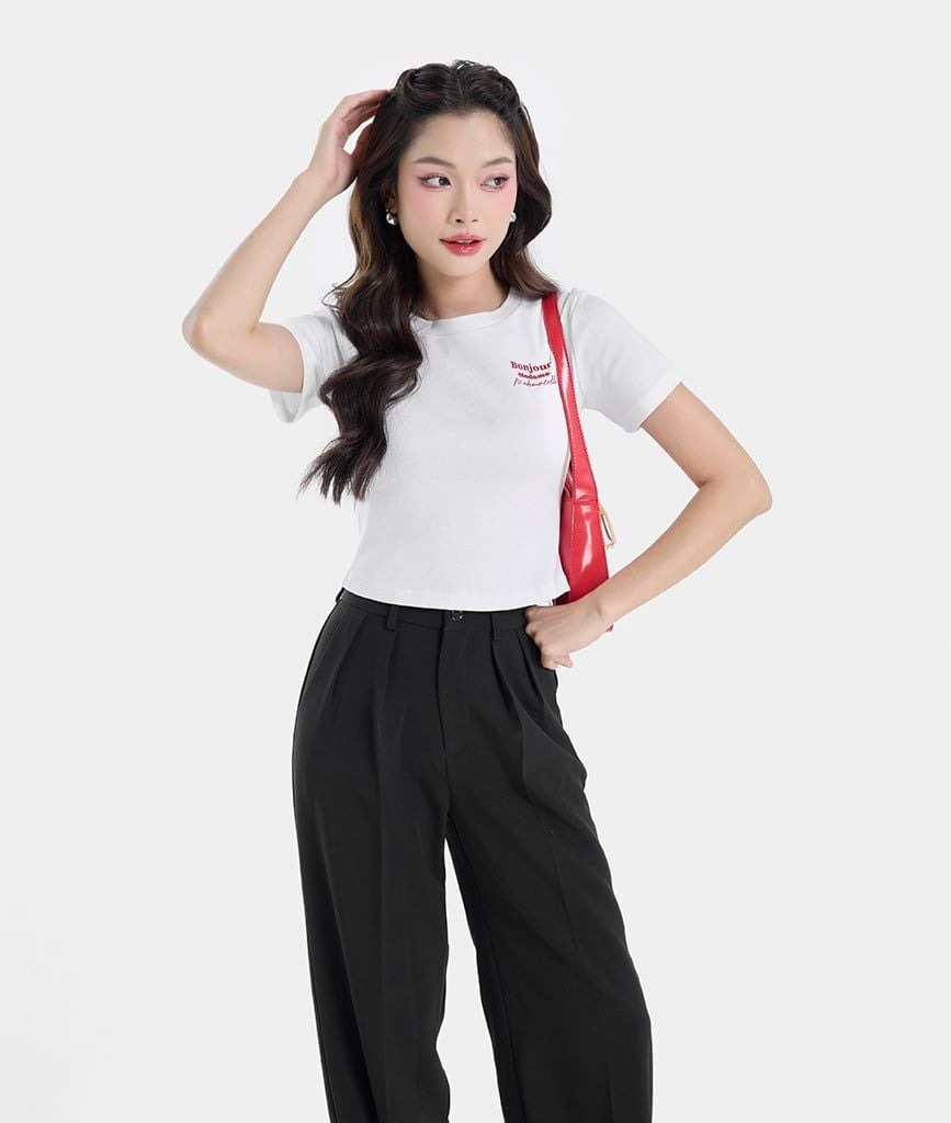 ÁO BABY TEE IN CHỮ BONJOUR